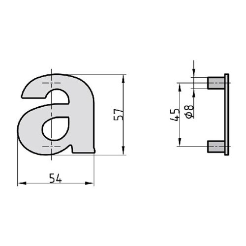 Basi HN 160 a modern házszám