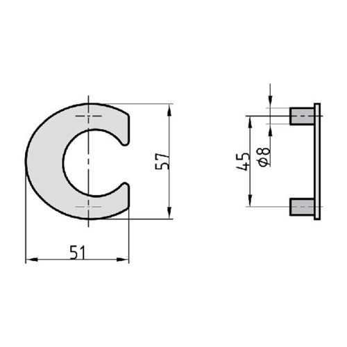 Basi HN 160 c modern házszám