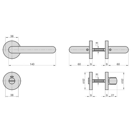 Basi ZB 3100 WC kilincs