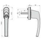Basi FG 505 S zárható ablakkilincs