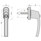 Basi FG 515 S nyomógombos ablakkilincs