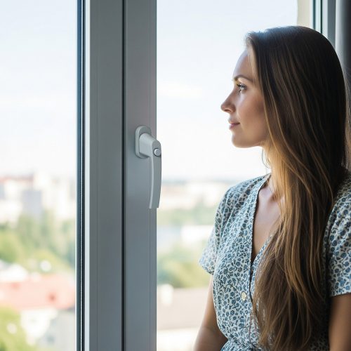 Basi FG 515 W nyomógombos ablakkilincs