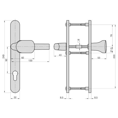 Basi SRW 4100 PZ S kilincs