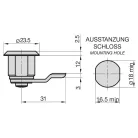 Basi HS 340 KD fémbútor zár