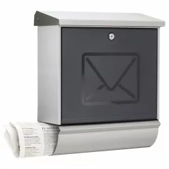   Burg Wachter LuccaSet 37130 NI nagyméretű kerítésen kívüli postaláda újságtartóval