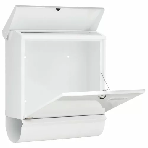 Burg Wachter ComfortSet 91300 W nagyméretű kerítésen kívüli postaláda újságtartóval