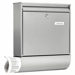   Burg Wachter BorkumSet 38770 NI luxus kültéri társasházi postaláda újságtartóval