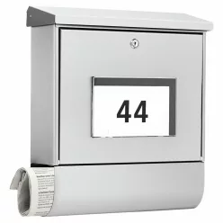   Burg Wachter Malaga 4400 Si postaláda LED világítással és újságtartóval