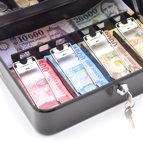 KingSAFE Cash Note pénztárkazetta aprópénztartóval
