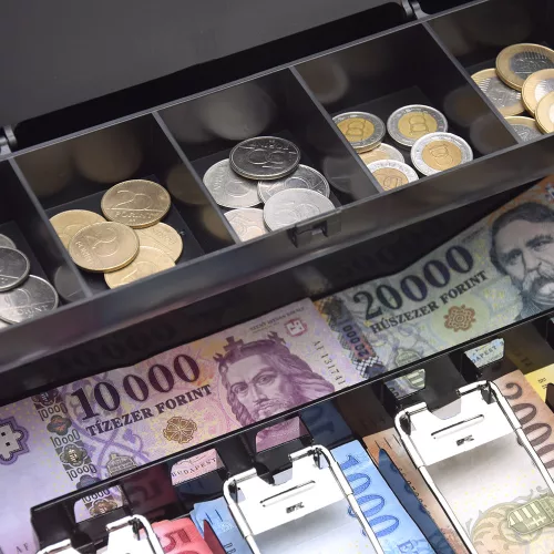 KingSAFE Cash Note pénztárkazetta aprópénztartóval