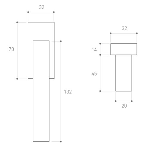 Metal-Bud TOPAZ O modern ablakkilincs