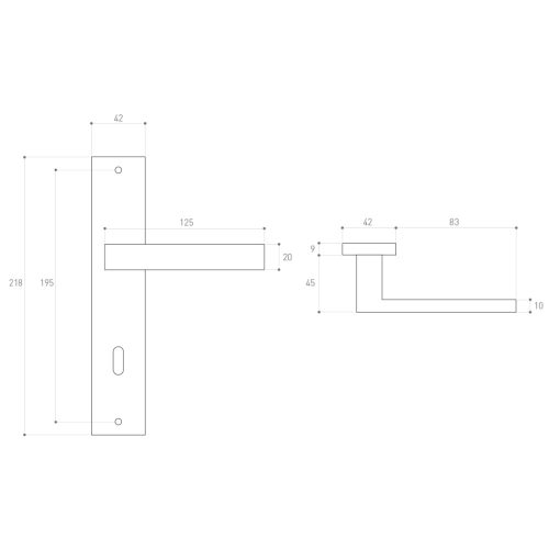 Metal-Bud TOPAZ 72 BB modern beltéri ajtókilincs