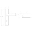 Metal-Bud TOPAZ 72 PZ modern beltéri ajtókilincs