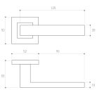 Metal-Bud TOPAZ szögletes rozettás kilincs