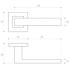 Metal-Bud TOPAZ szögletes rozettás kilincs