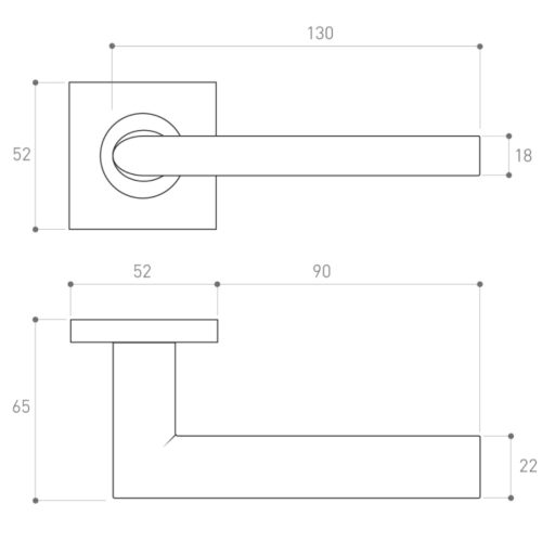 Metal-Bud SUPRA divatos rozettás kilincs