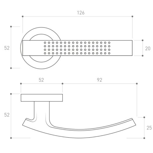 Metal-Bud ASTRA divatos rozettás ajtókilincs