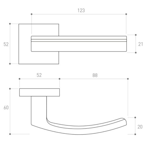 Metal-Bud BARCELONA K divatos rozettás kilincs