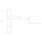 Metal-Bud QUBIK 90 PZ modern ajtókilincs