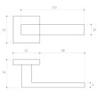 Metal-Bud QUBIK K divatos rozettás kilincs