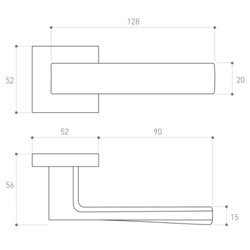 Metal-Bud IBIZA K divatos rozettás kilincs