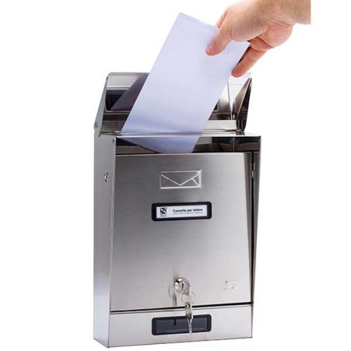 Silmec Prima kerítésen kívüli inox postaláda