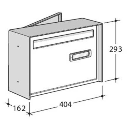 Silmec Interno 620 kerítésbe építhető alumínium postaláda
