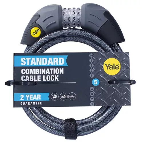 Yale YCC1/10/185/1 számzáras kerékpárzár megvilágított számokkal