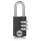Yale YE3CB/20/121/1/BK számzáras bőrönd lakat
