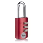 Yale YE3CB/20/121/1/CO számzáras bőrönd lakat