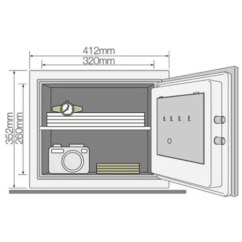 Yale YFM/352/FG tűzálló széf elektronikus zárral