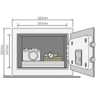 Yale YSG/250/DB széf elektronikus zárral és LCD kijelzővel