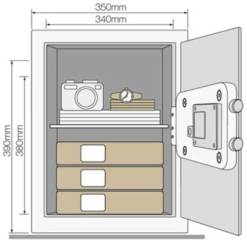 Yale YSV/390/DB nagyméretű széf elektronikus zárral