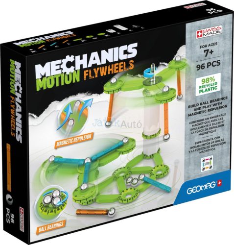 Geomag Mechanics Motion Recycled Flywheels 96 darabos építőjáték