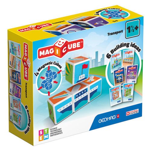 Geomag Magicube Printed Közlekedés mágneses építőjáték