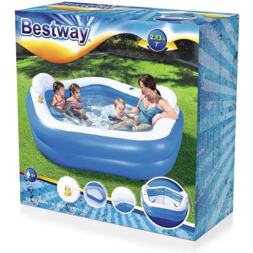 Bestway 54153 Medence pohártartóval 213x207x69 cm