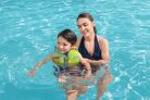 Bestway 32176 Swim Safe ABC textil úszómellény - S/M méret (1-3 év)