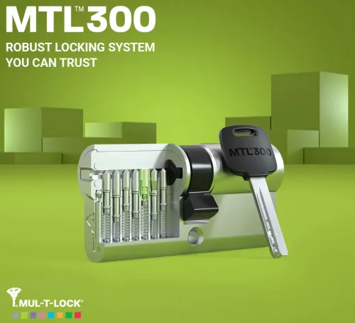 Mul-T-Lock MTL300 gombos biztonsági zárbetét 35/45
