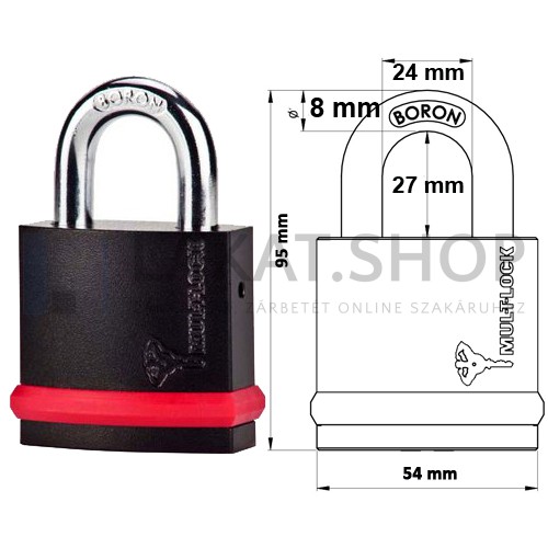Mul-T-Lock NE8G MTL600 biztonsági lakat